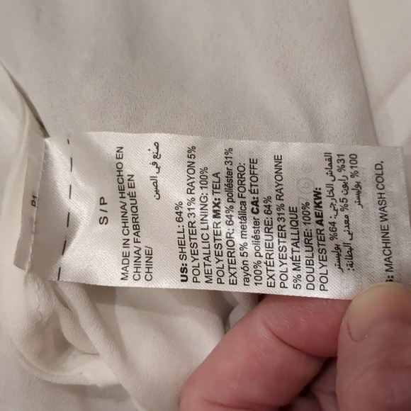 White House Black Market Metallic Blouse Size Small - Picture 7 of 7